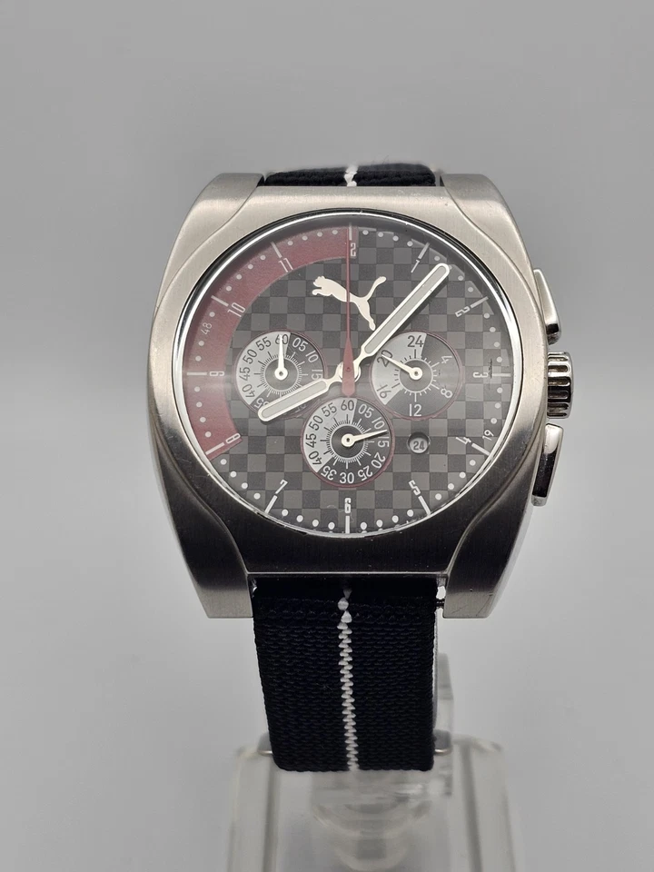 Reloj analógico Puma deportivo cronógrafo para hombre con correa francesa para en el nivel funciona Foto 1 de 4