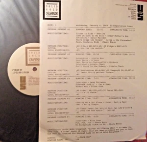 RADIO SHOW 1/4/89 TRANSPORTATION TUNES:BEACH BOYS,CHUCK BERRY,JAN & DEAN,MONKEES - Picture 1 of 1