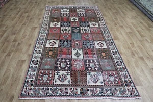 ALFOMBRA ORIENTAL BAKHTIARII PERSA ANTIGUA HECHA A MANO 284 X 145 CM - Imagen 1 de 10