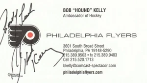 PHILADELPHIA FLYERS LEGEND BOB "HOUND" KELLY SIGNED BUSINESS CARD - Picture 1 of 1