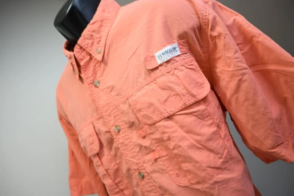 Camisa de Pesca Magallanes Equipo de Pesca Absorbente Ventilada Melocotón Pescador Ajuste Para Hombres Talla Grande Foto 1 de 4