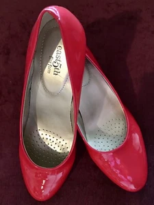 New In Box! East 5th Womens Yasmin Red Heels Flex Form Patent Leather US 8M - Picture 1 of 8