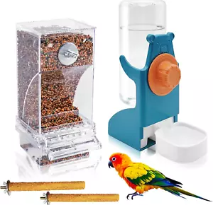 Automatic Bird Feeder and Water Dispenser for Parrots and Small Birds (4 Pcs) - Picture 1 of 12