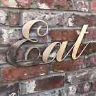 Eat Sign , Kitchen Decor , Distressed Gold , Metal Art , Wall Plaque , UK Made