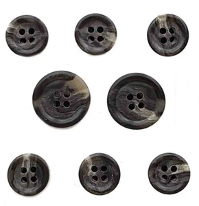Vintage Pierre Balmain Horn Suit Buttons Set Gray Cream Tan W9Z Men's - Picture 1 of 1