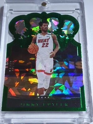 2020 Crown Royale Jimmy Butler #72 GREEN CRYSTAL /21 Holo Die Cut FOTL - Rare - Image 1 of 3