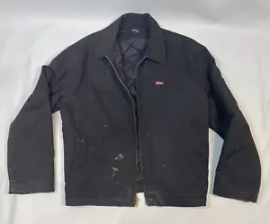 Dickies Jacket Men LARGE black EISENHOWER insulated GRAILED THRASHED distress - Picture 1 of 13