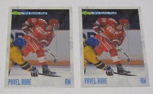 Lot (2) 1993 Classic Hockey Draft PAVEL BURE #PR3 Promotional CCCP Russia NHL  
