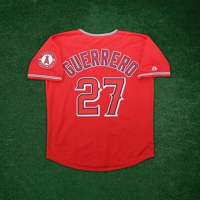 Vladimir Guerrero Los Angeles Angels Alternate Red Men's Jersey w/ Team Patch - Image 1 of 4