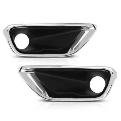 Front Bumper Fog Light Bezel Lamp Trim Fit For 2016-2020 Jeep Grand Cherokee - Imagem 1 de 4