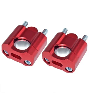 2x CNC Motorcycle HandleBar Fat Bar Mount Clamps Risers Adapters Set 22mm 7/8" - Picture 1 of 7