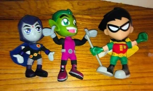 Teen Titans Robin Raven Beast Boy Super Deformed Hard Head Plush Bandai 2004 VTG - Picture 1 of 2