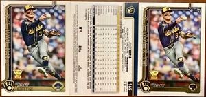 2025 Topps Serie 1 #165 Joey Ortiz Gold Cup 🏆 Milwaukee Brewers Lotto di 3 carte - Foto 1 di 1