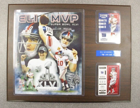 Eli Manning ELI MVP Super Bowl Indianapolis 02.05.12 - XLVI Wall Plaque 15x12 Cover