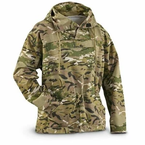Military Style Multi Camo Anorak Hooded Jacket Parka Pullover Hoodie Hooded - Picture 1 of 1