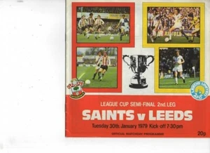 Southampton v Leeds United 1978/79 League Cup Semi Final 2nd Leg - Picture 1 of 1