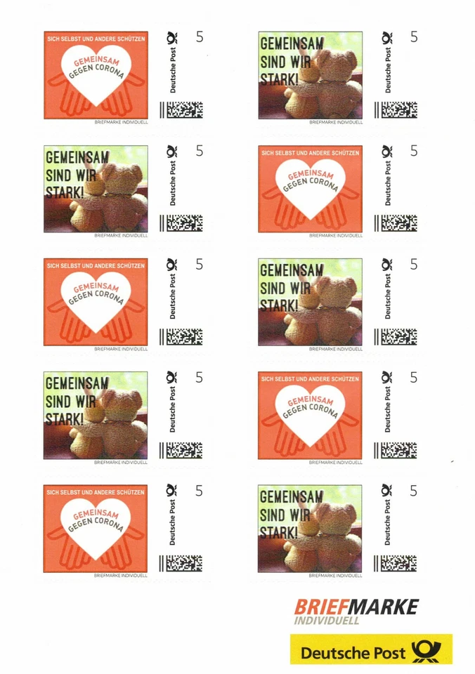 German Personalized stamps of pandemic prevention ATM/Frama/CVP Rare! - Image 1 of 1
