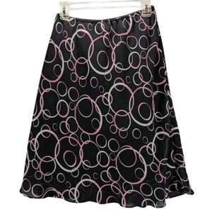 Y2K George Skirt Womens 16 Bubbles Circles Black Pink Whimsygoth Fairy Grunge - Picture 1 of 8