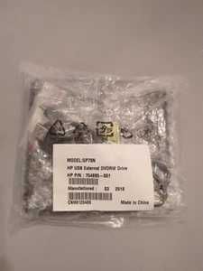 NEW HP Mobile USB External DVD-RW Drive Model GP70N P/N 754895-001 - Picture 1 of 6