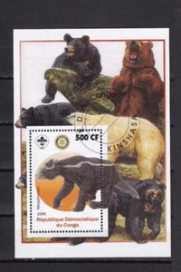 LI02 Congo 2005 Cinderella Dinosaurus Used Mini Sheet - Picture 1 of 1