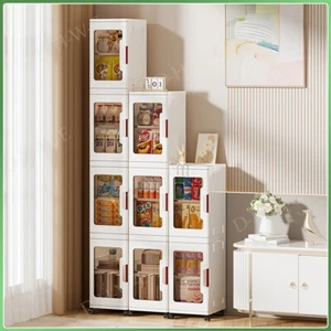 Narrow Folding Storage Box Stackable Case Cabinet Closet Home Organizer on Wheel - Picture 1 of 23