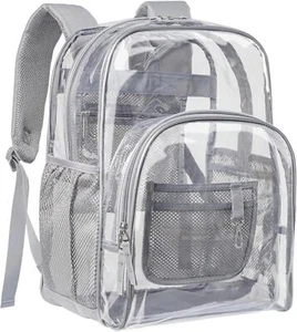 X Large Clear School Backpack Heavy Duty Transparent Travel Bag For Students - Bild 1 von 9