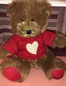 Regalo San Valentino Maglione Orso Peluche Peluche 9” Vintage Walmart - Foto 1 di 3