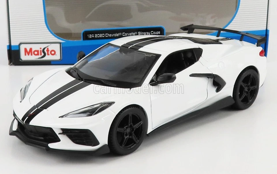 1/24 MAISTO - CHEVROLET - CORVETTE STINGRAY COUPE HIGH WING 2020 31534W - Immagine 1 di 1