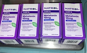 Natrol Melatonin Advanced Sleep Aid 10mg 30 Tablets Time Release New Lot Of 4 - Picture 1 of 5