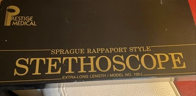 NEW Sprague Rappaport Stethoscope Model 105L X-Long NEON ORANGE Prestige Medical - Image 1 of 4