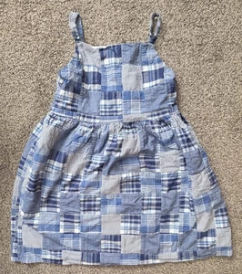 Gymboree Size 12 Blue Patchwork Sandy Shores Madras Sundress - Picture 1 of 8
