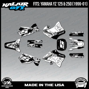 Graphics Kit for Yamaha YZ250 YZ125 (1996-2001) Night-city - WHITE - Picture 1 of 4