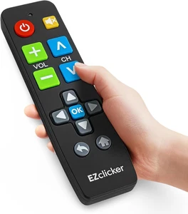 Big Button Universal TV Remote (Black) Simple Easy to Use, Great for Seniors, Wo - Picture 1 of 12