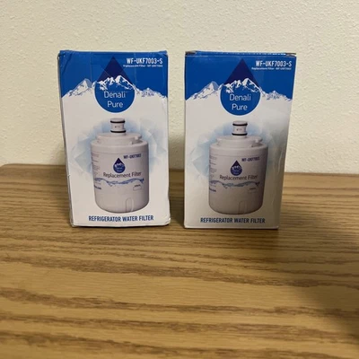2 Refrigerator Water Filter Denali Pure Replacement Filter WF-UKF7003  - Image 1 of 4