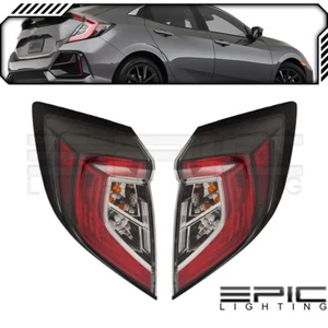 Pair LH RH Halogen Tail Lights fits HONDA 17-21 CIVIC HATCHBACK - Picture 1 of 2
