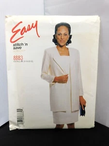 Stitch 'n Save 8883 Sewing pattern Misses' JACKET DRESS size 16-22 UC - Picture 1 of 2