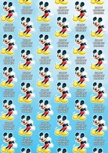 MICKEY MOUSE Personalised Birthday Gift Wrap - Minnie Mouse - Donald Duck Wrap 2 - Picture 1 of 1