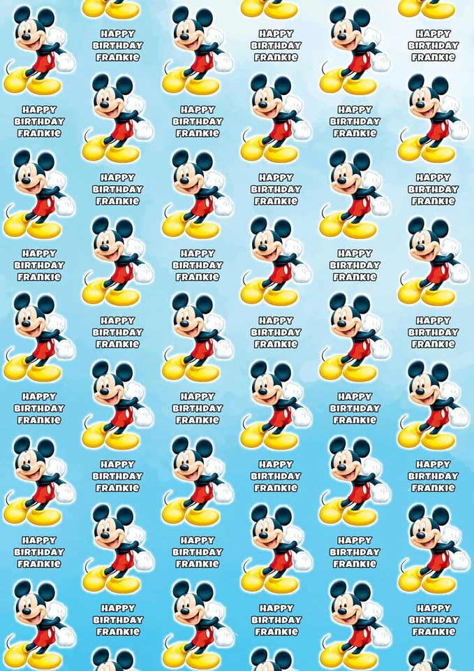 MICKEY MOUSE Personalised Birthday Gift Wrap - Minnie Mouse - Donald Duck Wrap 2 - Image 1 of 1