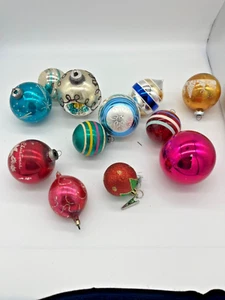 Vintage versch. Ornamente mehrfarbig und Formen kleine bis große Kugeln - Bild 1 von 7