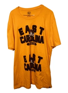 East Carolina Pirates 47 Brand NCAA Yellow T-Shirt Mens XL Polyester Cotton - Picture 1 of 3