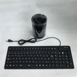 Silicone Spanish Waterproof 105 Key Flexible Foldable Keyboard for PC Laptop - Picture 1 of 7