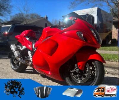 Juego de carenado de plástico ABS rojo inyección FL apto para GSX 1300R x067 2008-2020 Foto 1 de 4