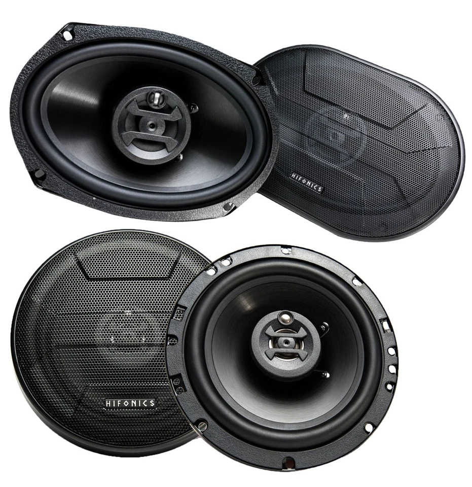 2) HIFONICS ZS693 6x9" 800W Car Coaxial Speakers + 2) ZS653 6.5" 600W Speakers