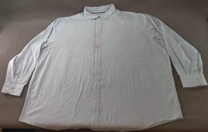 Amazon Essentials Mens Big Tall 5XLT Blue White Pinstriped L/S Button Up Shirt - Picture 1 of 12