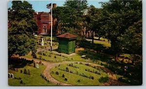 Postcard Copp's Hill Burying Ground Near North Church Boston Massachusetts - Picture 1 of 2