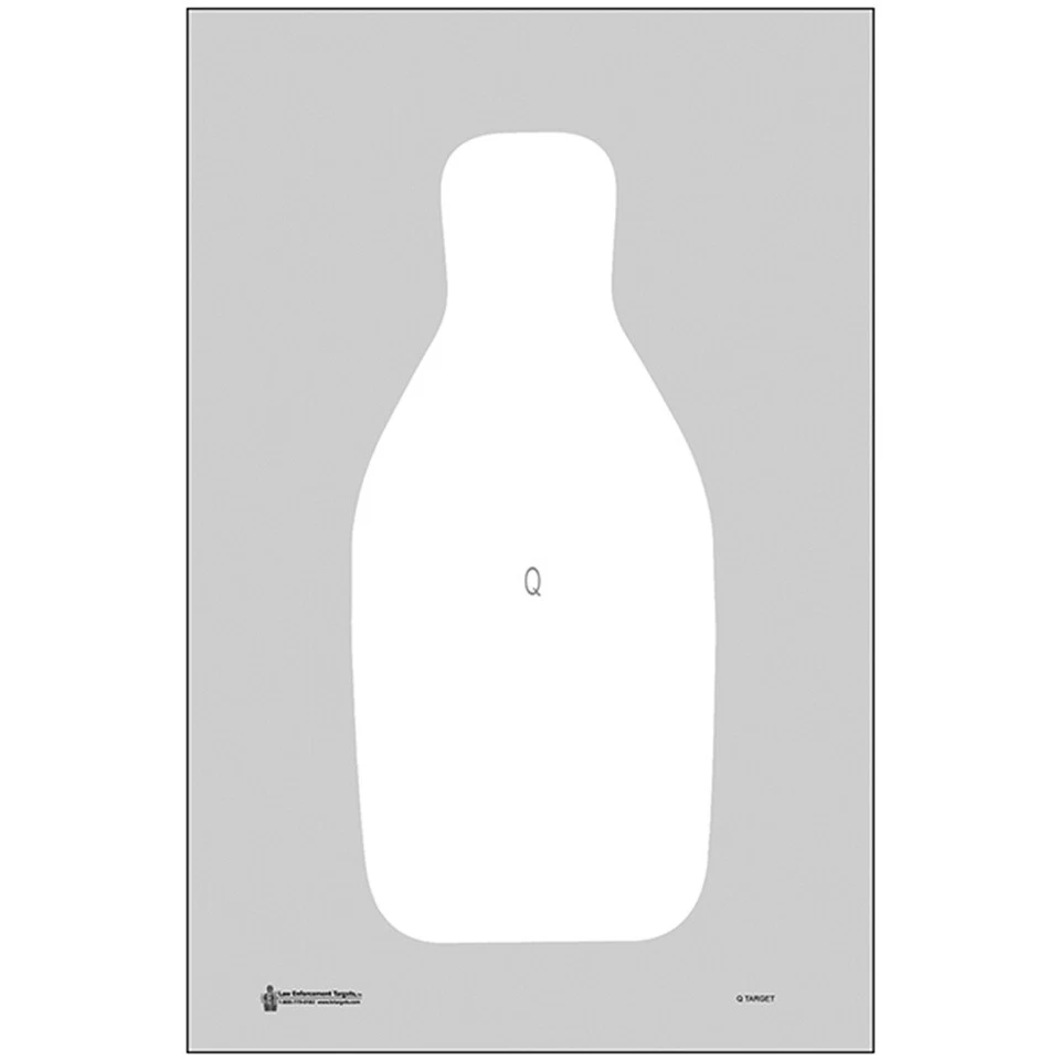 Action Target Standard FBI/DEA Q Targets 22.5"x34.5" 100 Per Box Q-WH-100
