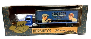 Vintage 1998 Ertl Collectibles Hershey's 1937 Ford Tractor Trailer 1/43 Diecast - Bild 1 von 10