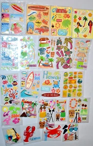 Hawaii Lot Stickers 22 Packages Tropical Ocean Beach Vacation Party Scrapbooking - Picture 1 of 14