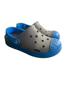 Sandalias Crocs Gris Puntera Confort Azul Marino Zuecos Sin Cordones Talla Juvenil Junior 1 - Imagen 1 de 5