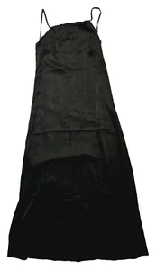 36Point5 Women's Black 100% Polyester Open Back Spaghetti Strap Dress Gown M - Picture 1 of 7